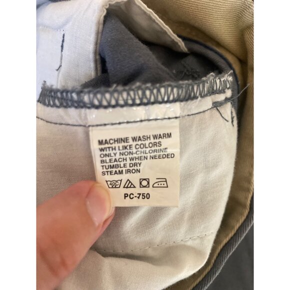 NWT Izod Men’s Saltwater Chino Shorts 36W Bluestone 100% Cotton Weathered Twill - Picture 6 of 6